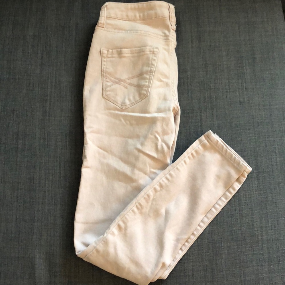 GENTLY USED pink khaki high waisted jeggings